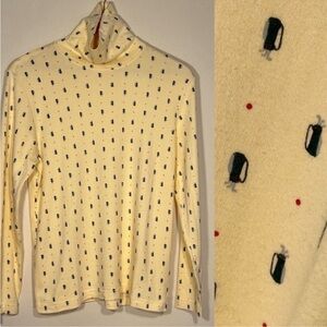 VINTAGE 90s/Y2K Golf Print Turtleneck (LizGolf)